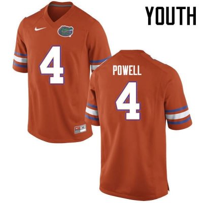 Youth Florida Gators #4 Brandon Powell NCAA Nike Orange Authentic Stitched College Football Jersey NNP2662ZW